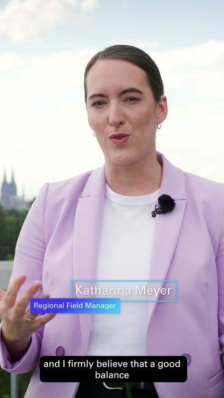 Video: Katharina Meyer, Regional Field Manager, spricht über Führung und Work-Life-Balance