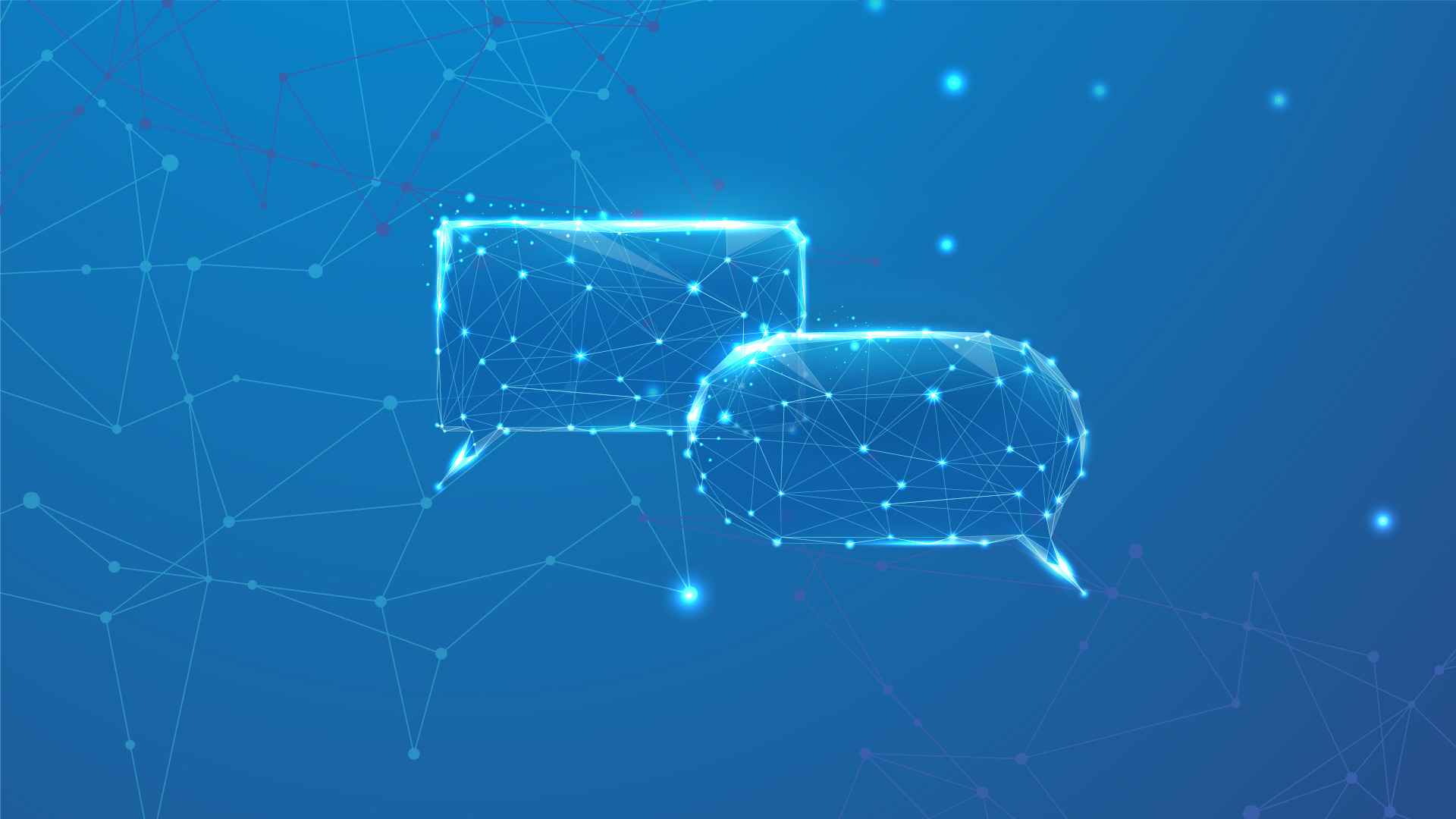 Digital speech bubbles symbolizing the global employee survey Together 2.0